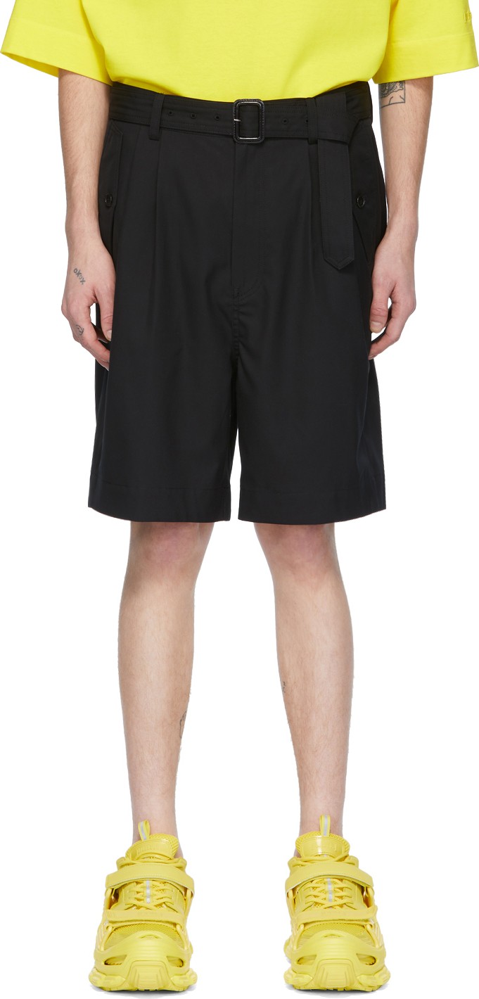 Juun.J Black Belt Shorts