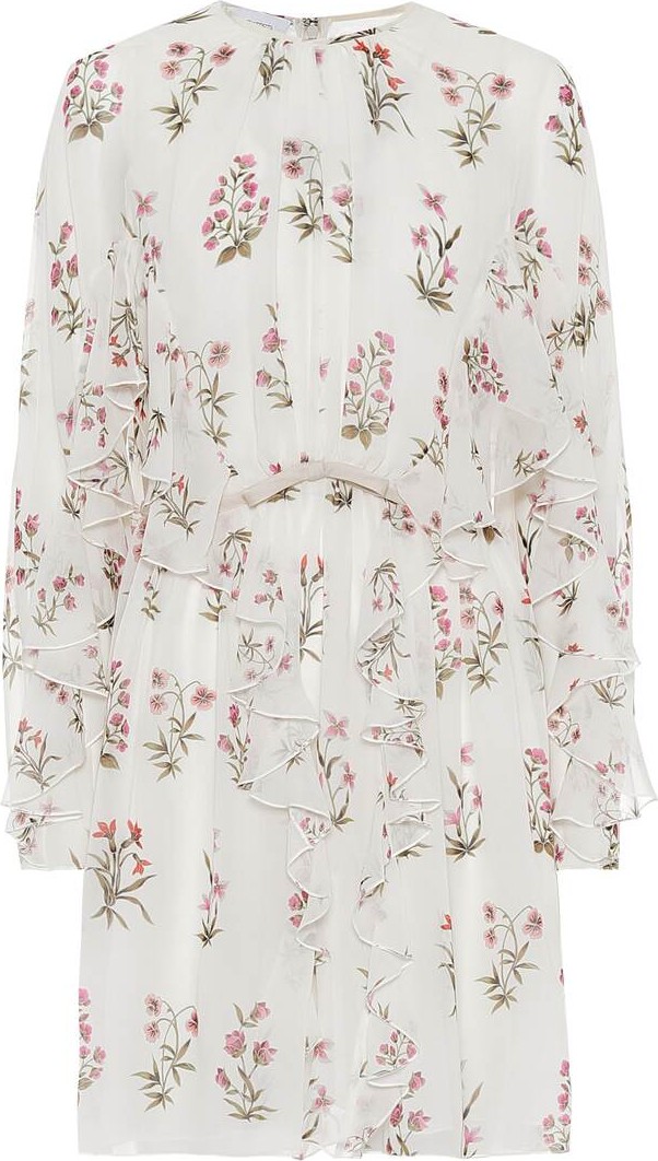 Giambattista Valli Floral silk crêpe de chine minidress