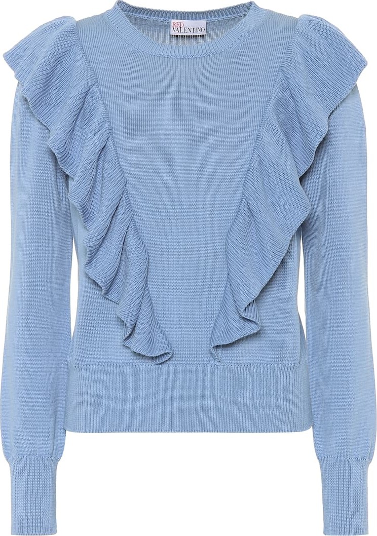 RED Valentino Ruffled cotton sweater