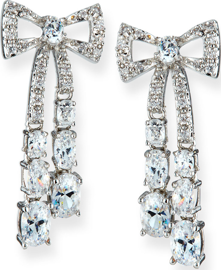 Fallon Rigid Crystal Bow Earrings