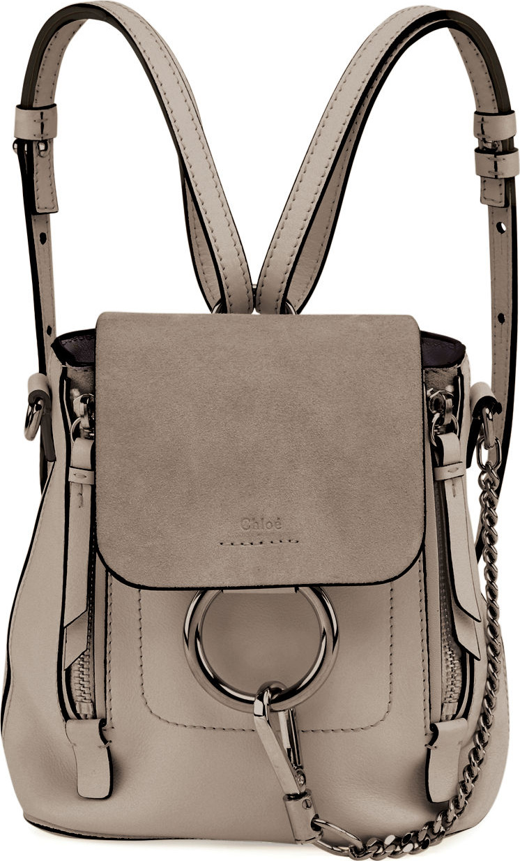 Chloe Faye Mini Leather/Suede Backpack