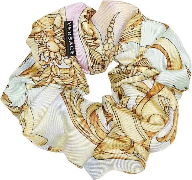 Versace Baroque silk-faille scrunchie