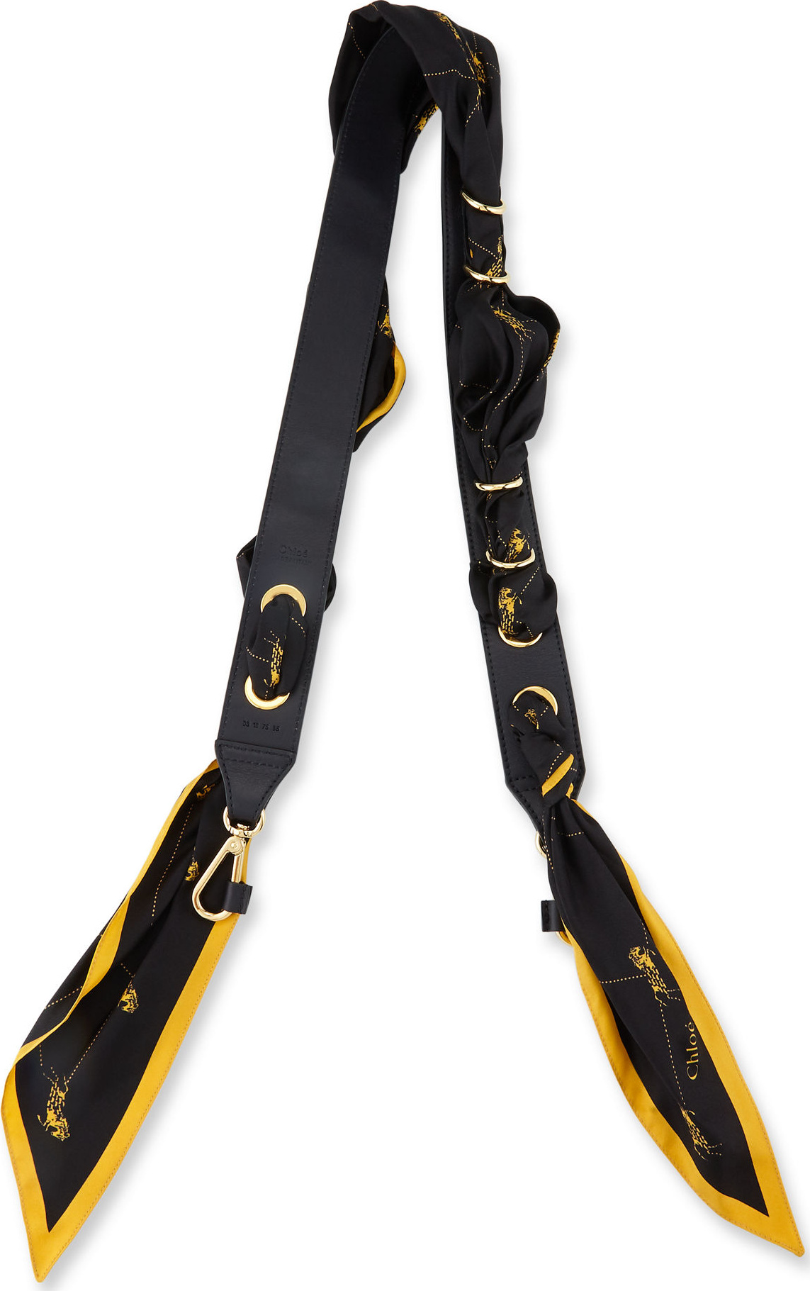 Chloe Horse-Print Woven Handbag Strap