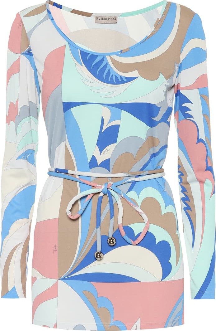 Emilio Pucci Printed silk-blend top