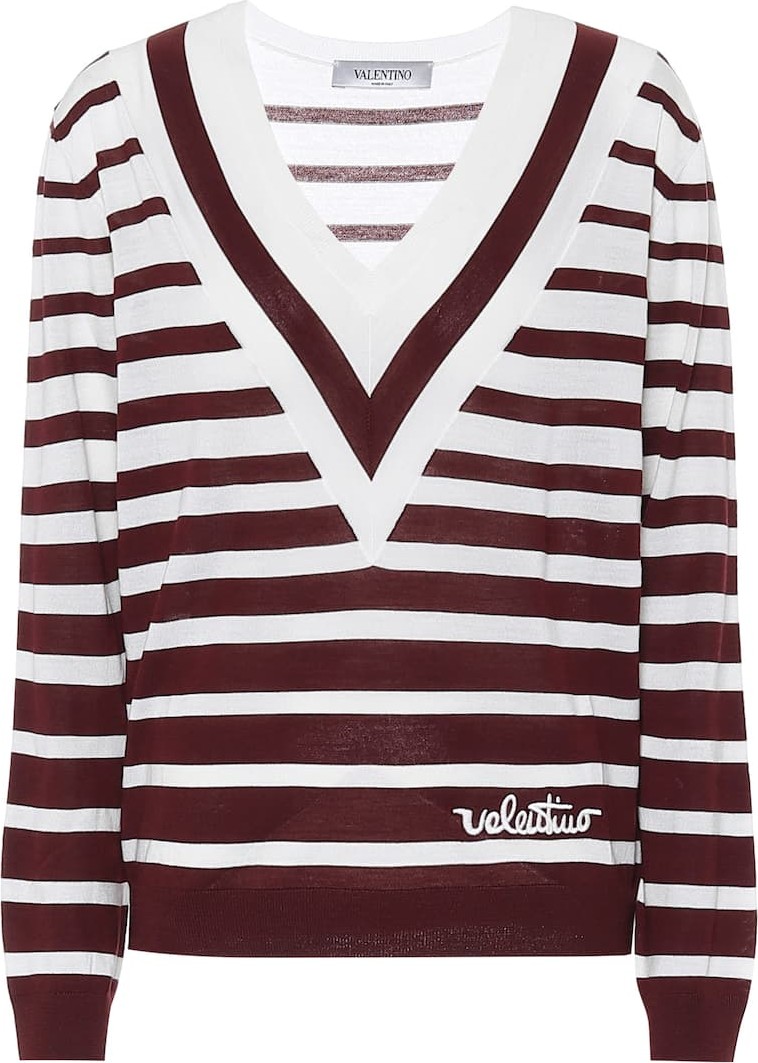 Valentino Striped virgin wool sweater