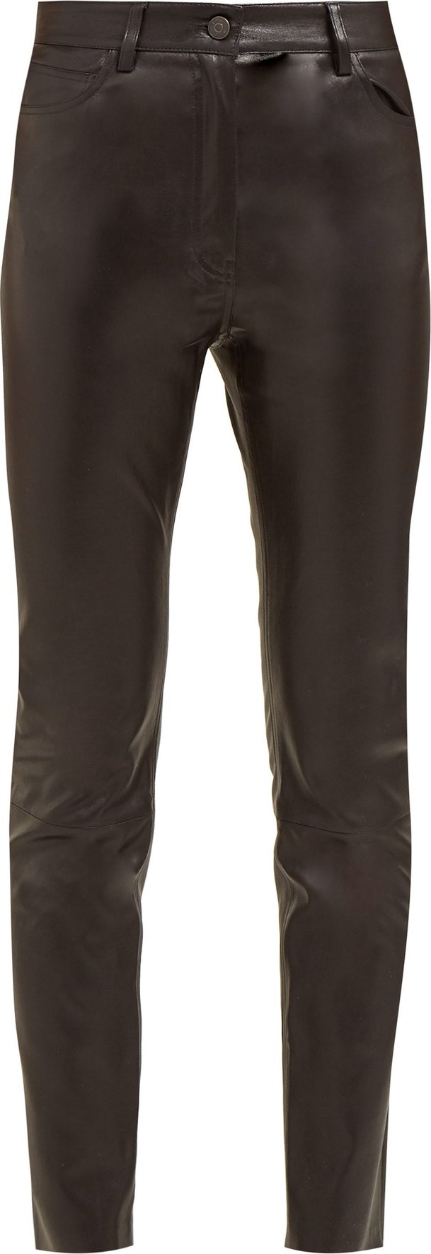 THE ROW Kate stretch leather high-waist skinny trousers
