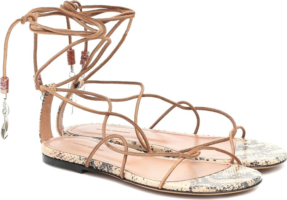 Isabel Marant Jindia beaded suede sandals