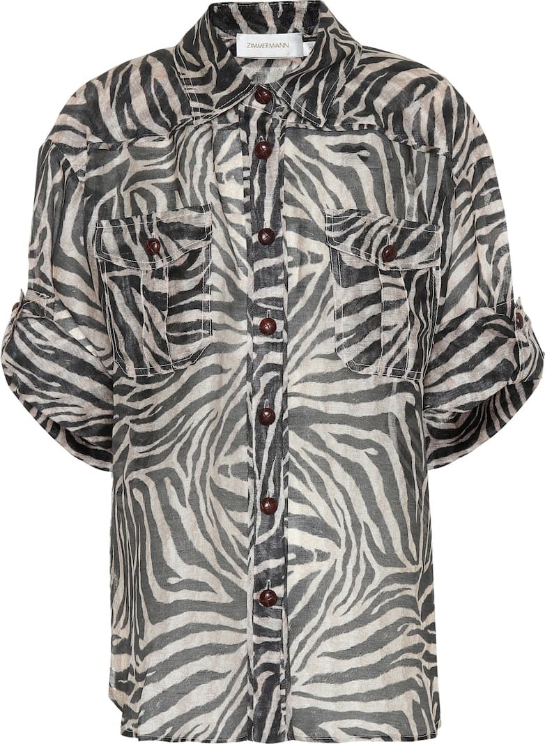 Zimmermann Corsage linen and silk shirt