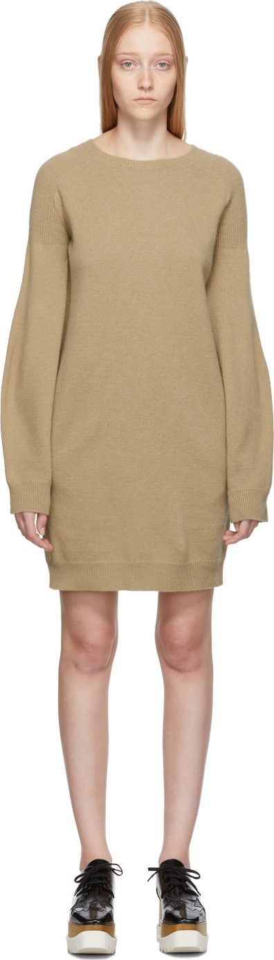 Stella McCartney Beige Simple Sweater Dress