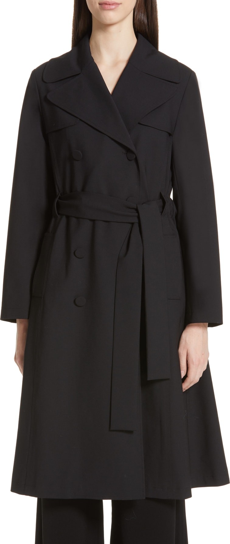 Co Pleat Back Trench Coat