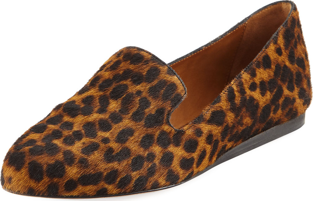 Veronica Beard Griffin Leopard-Print Loafer Flat
