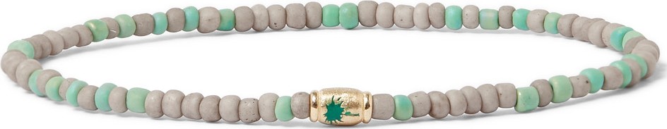 Luis Morais Bead, Enamel and Gold Bracelet