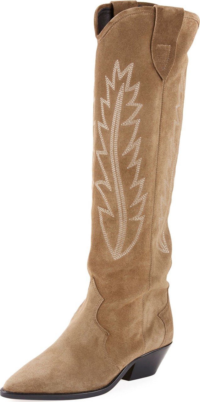 Isabel Marant Denzy Point-Toe Western Knee Boot