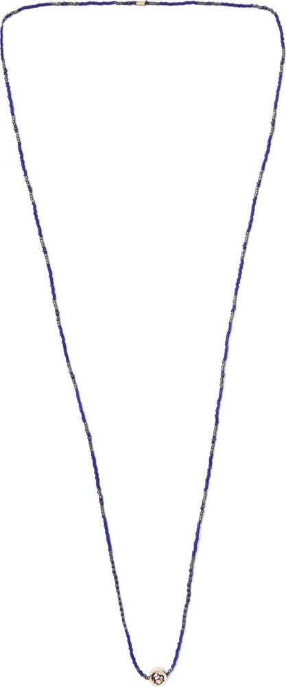 Luis Morais Bead, Enamel and Gold Necklace