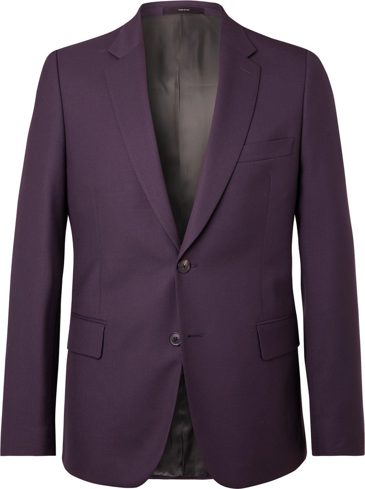 Paul Smith Aubergine Soho Slim-Fit Wool Suit Jacket