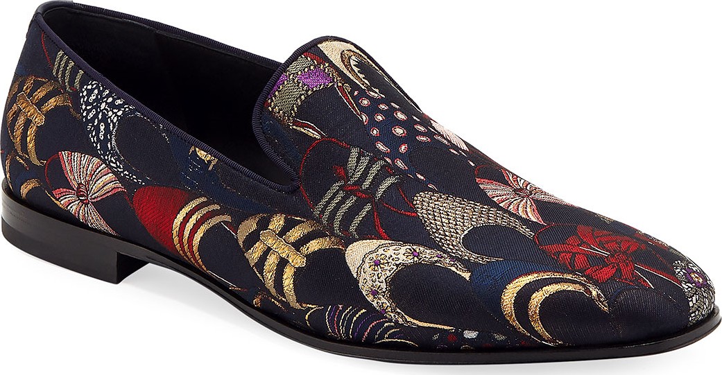 Salvatore Ferragamo Men's Jacquard Archival Slip-On Loafer