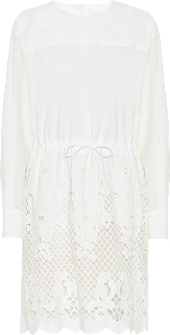 See By Chloé Embroidered cotton minidress