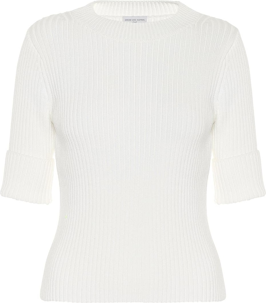 Dries Van Noten Ribbed-knit cotton-blend top