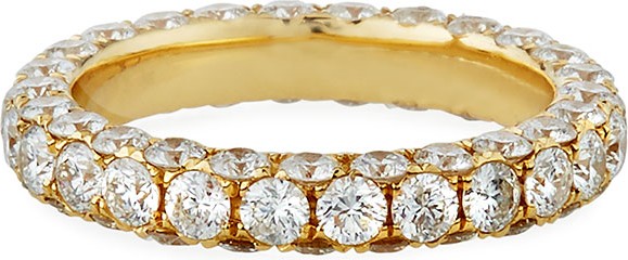 Graziela Gems 18k Gold Diamond 3-Sided Ring, Size 7
