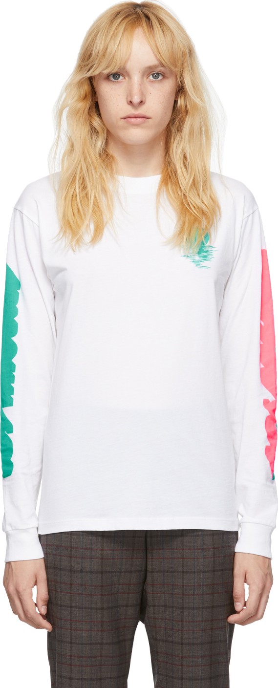 6397 White LA Long Sleeve T-Shirt