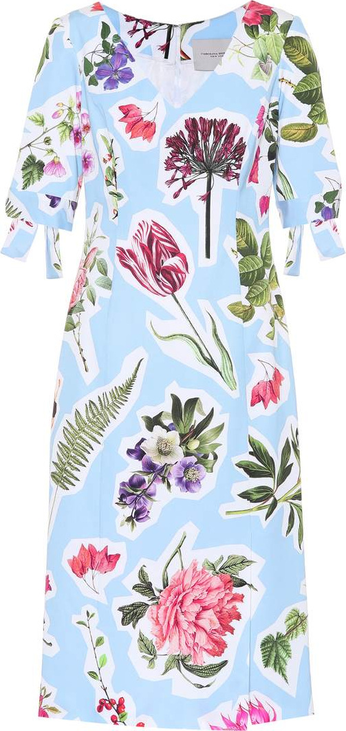 Carolina Herrera Floral cotton-blend dress