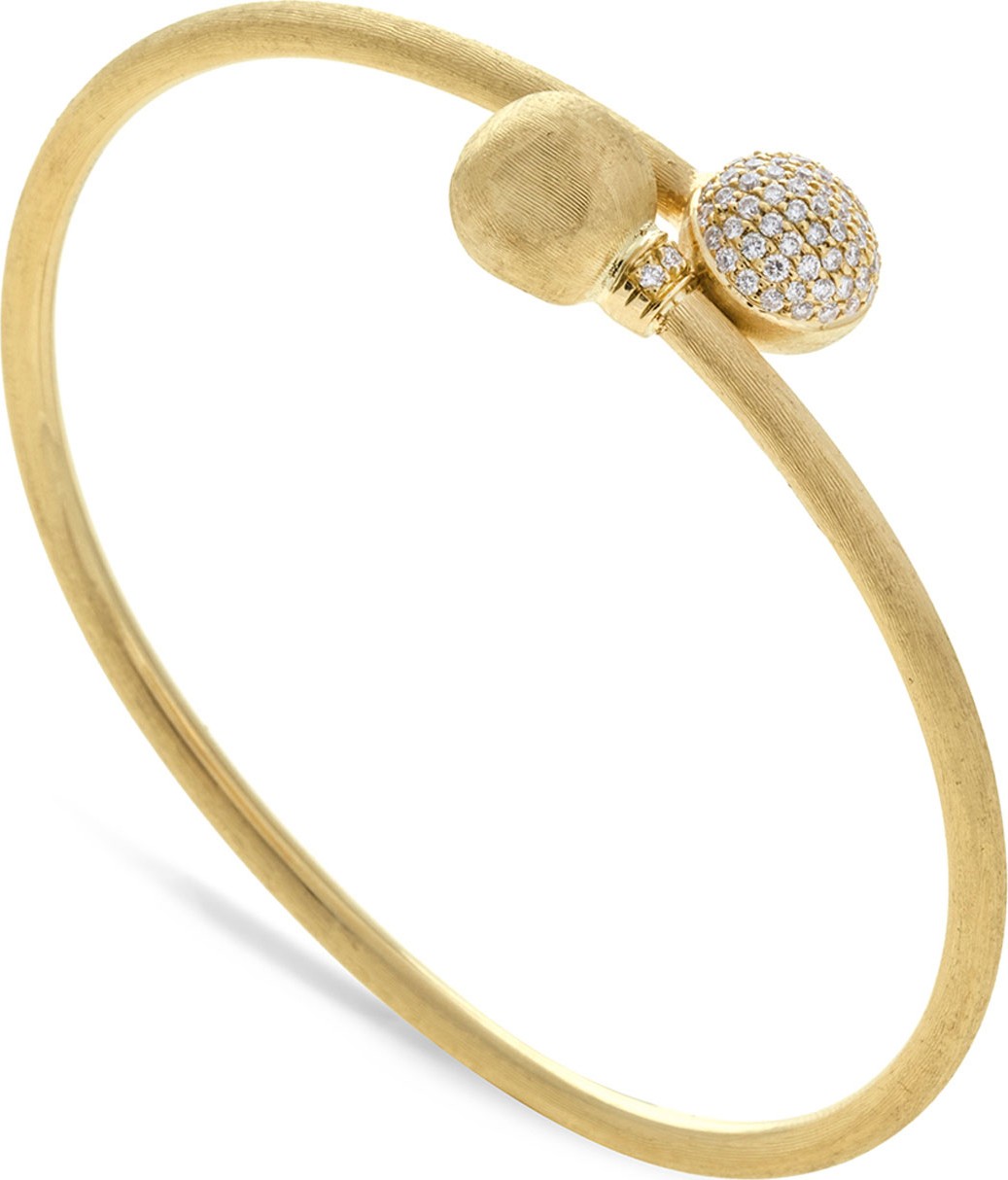 Marco Bicego 18k Gold Africa Diamond Pave Bangle