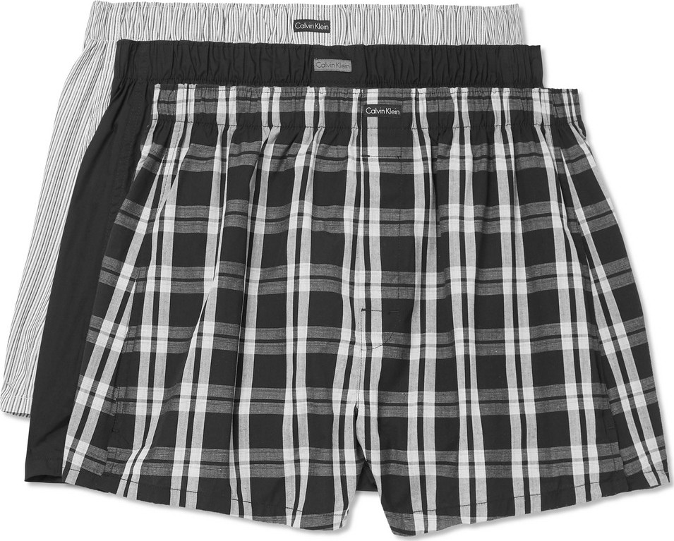 Calvin Klein Underwear Three-Pack Cotton-Blend Boxer Shorts