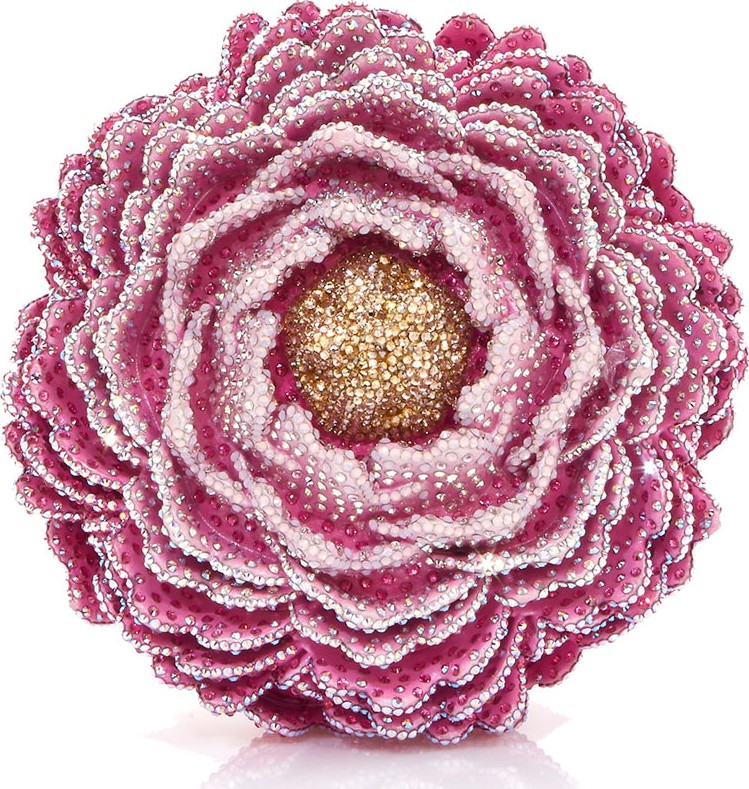 Judith Leiber Peony Crystal Clutch Bag