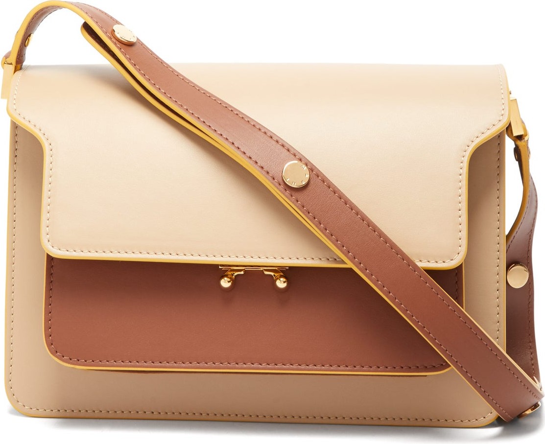 Marni Trunk medium leather shoulder bag