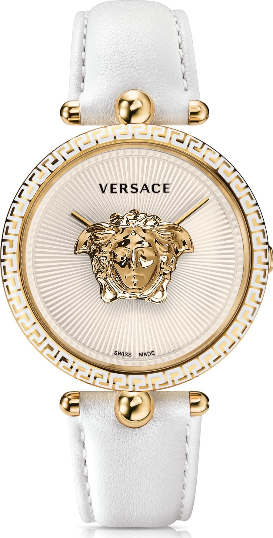 Versace Palazzo Empire Leather Strap Watch, 39mm