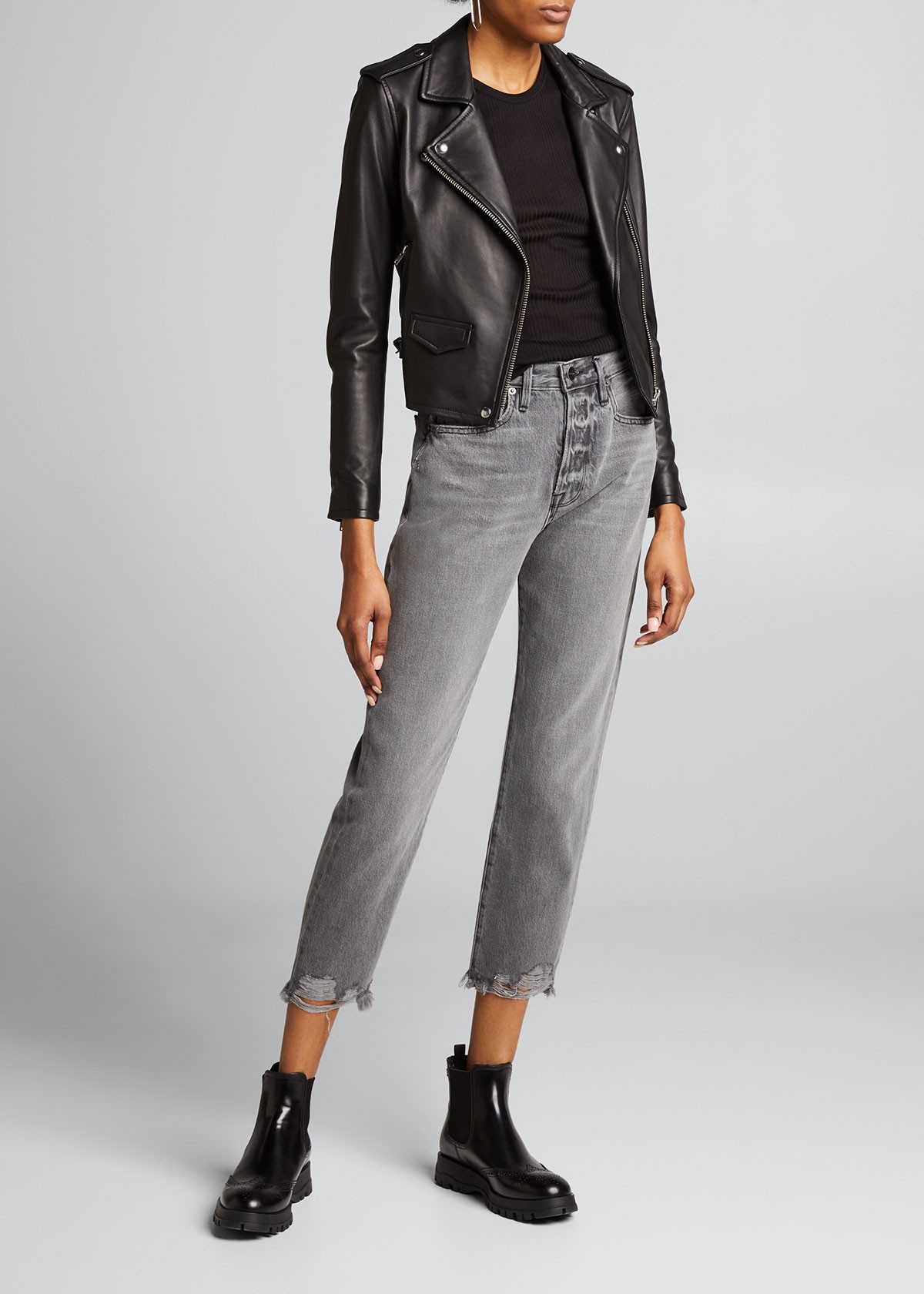 IRO Ashville Cropped Leather Jacket