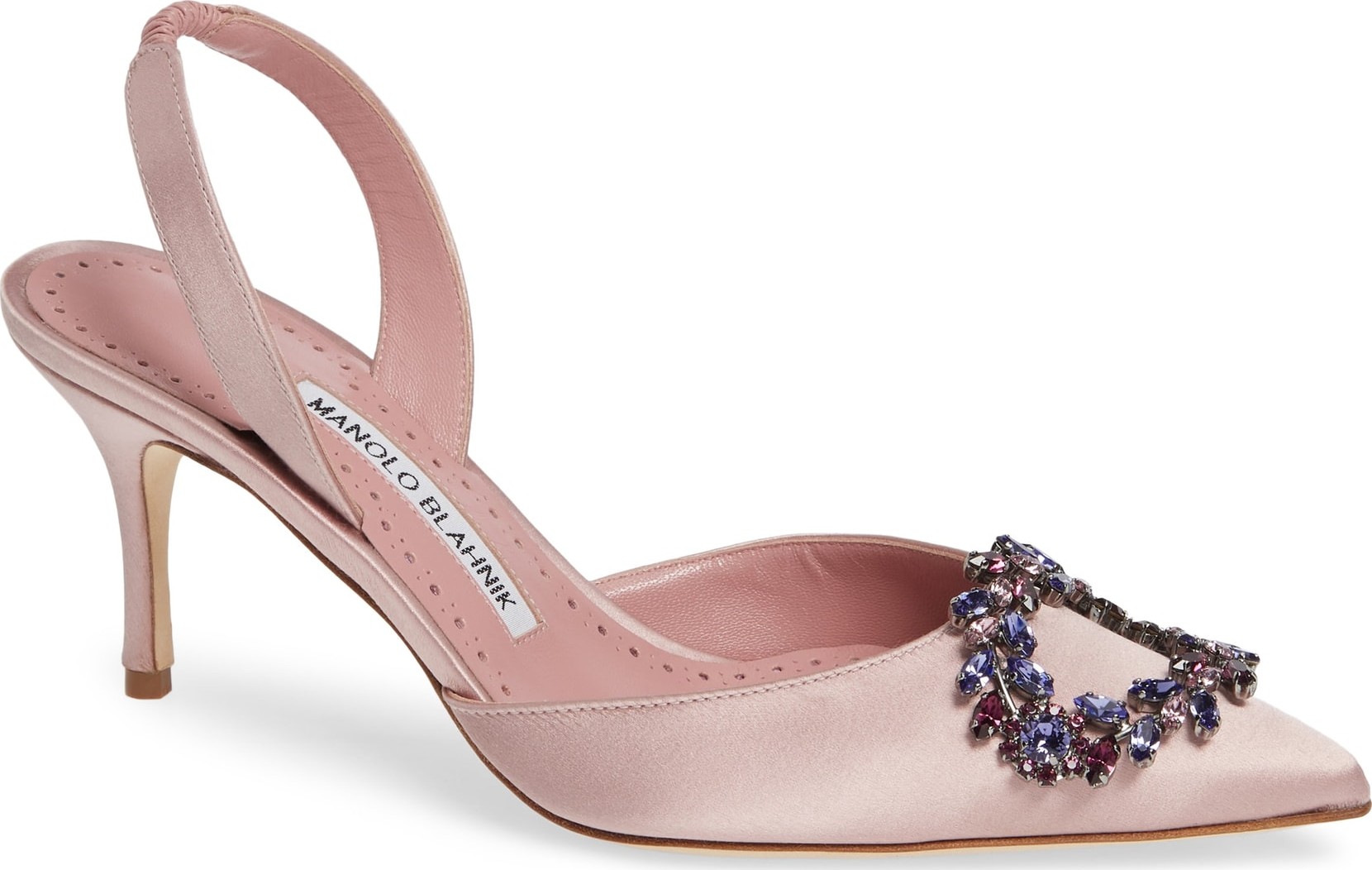 Manolo Blahnik Leona Embellished Slingback Pump