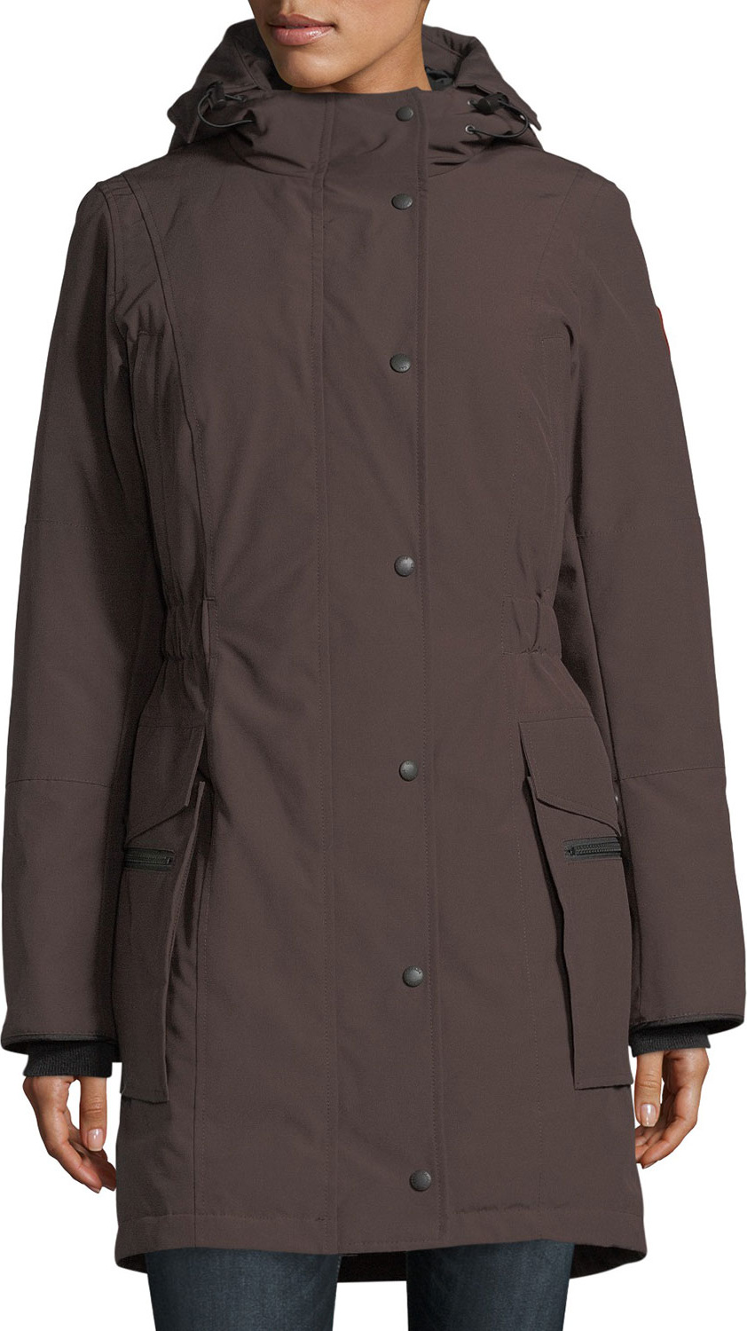 Canada Goose Kinley Hooded Cinched-Waist Parka Coat