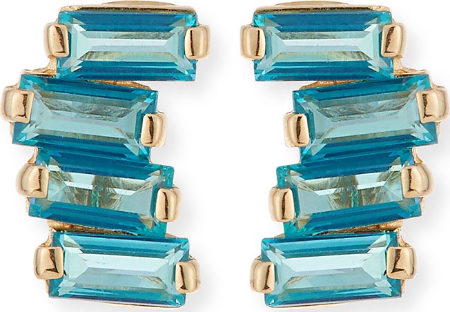 KALAN by Suzanne Kalan 14k Zigzag Topaz Stud Earrings