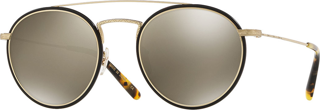 Oliver Peoples Men's Row Ellice Round Metal/Acetate Sunglasses