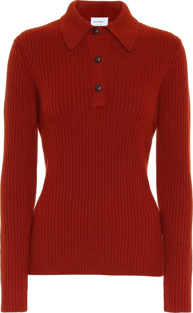 Salvatore Ferragamo Wool-blend polo shirt