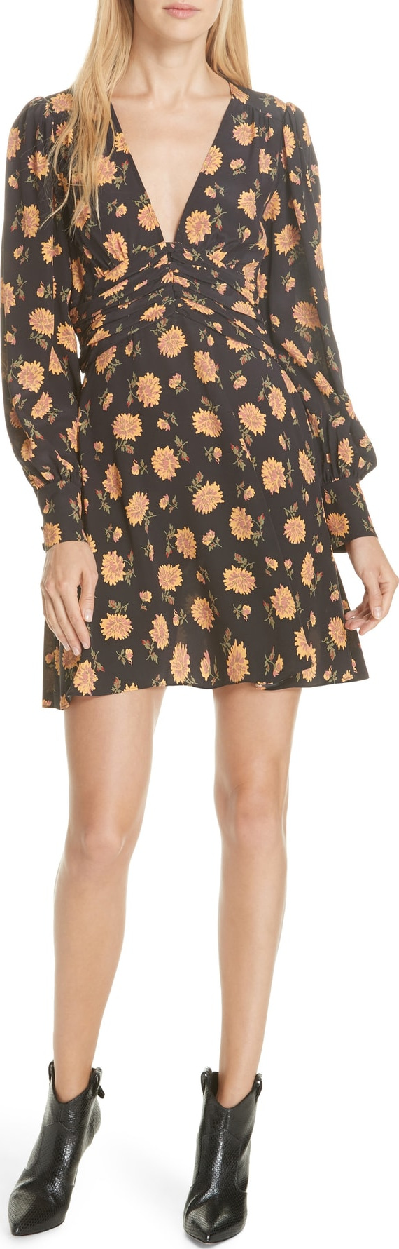 Veronica Beard Marion Floral Silk Dress