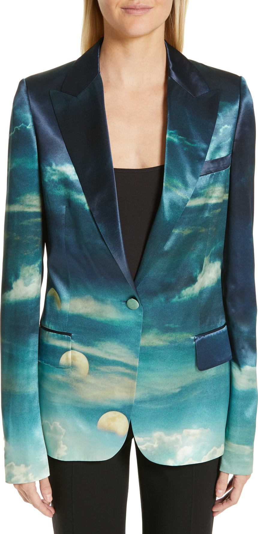 Stella McCartney Moon Print Satin Jacket