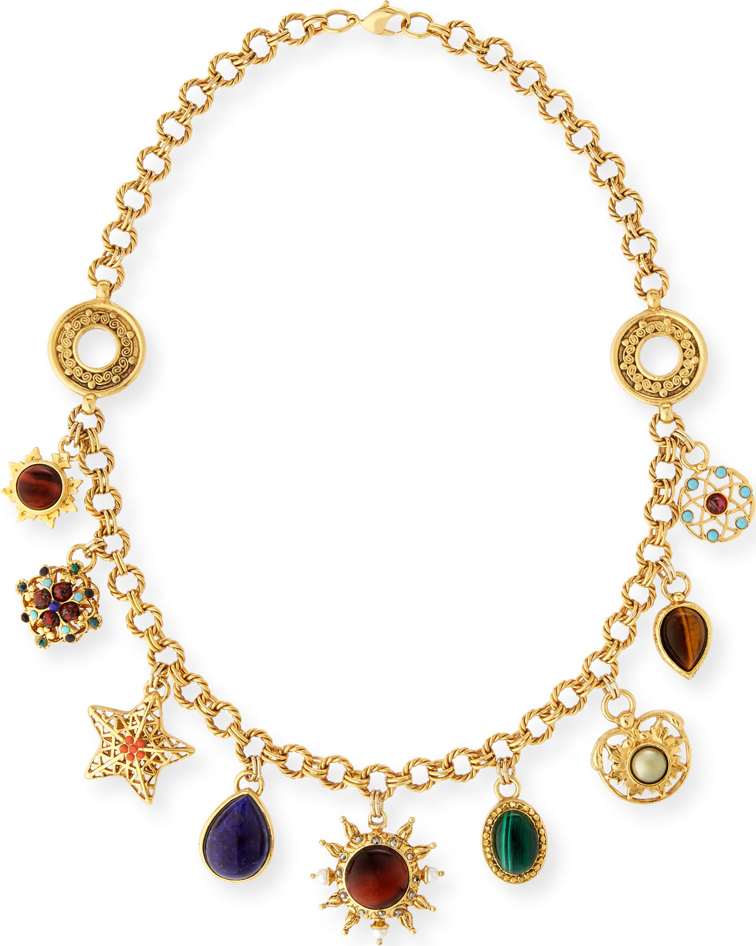Jose & Maria Barrera Celestial Charm Necklace w/ Mixed Stones