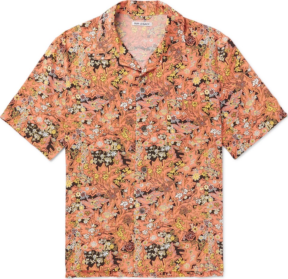 Our Legacy Camp-Collar Printed Voile Shirt