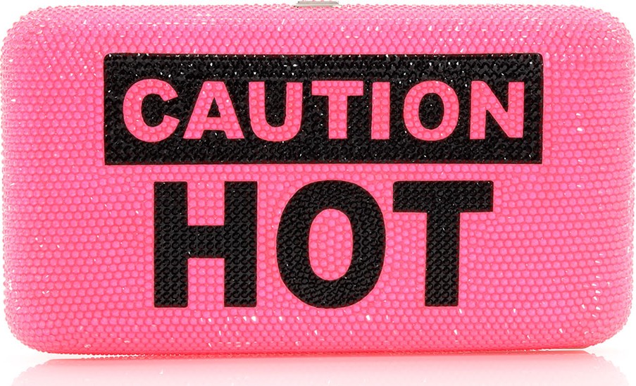 Judith Leiber Caution Hot Crystal Clutch Bag Judith Leiber Caution Hot Crystal Clutch Bag