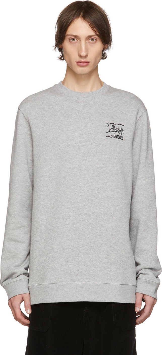 Raf Simons Grey 'Nomophobic' Sweatshirt