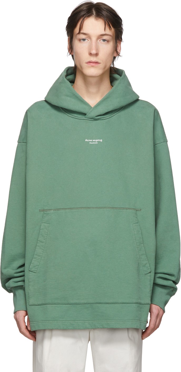 Acne Studios Green Franklin H Stamp Hoodie