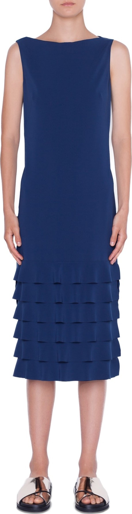 Akris Punto Wave Hem Midi Dress