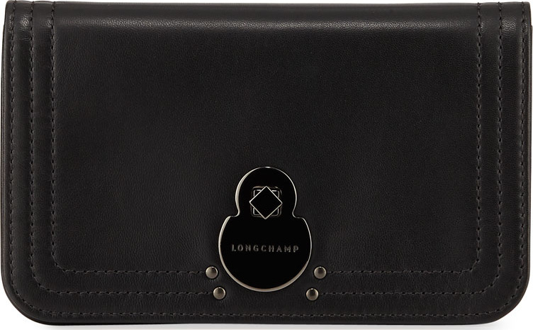 Longchamp Cavalcade Leather Wallet on a Chain