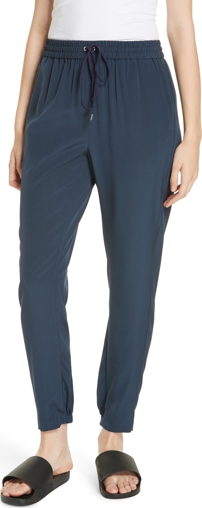 Tibi Pull-On Silk Crêpe de Chine Pants