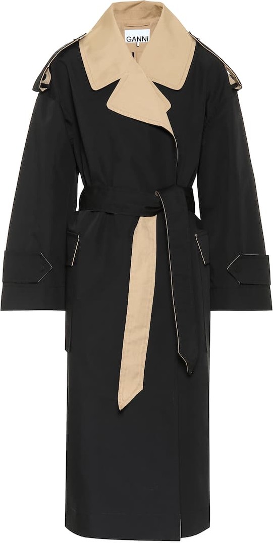 Ganni Cotton-blend trench coat