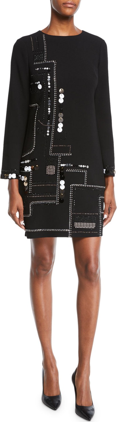 Trina Turk Affair Embellished Crepe Dress