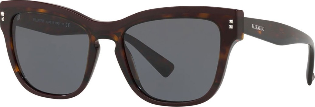 Valentino Rectangle Monochromatic Acetate Sunglasses