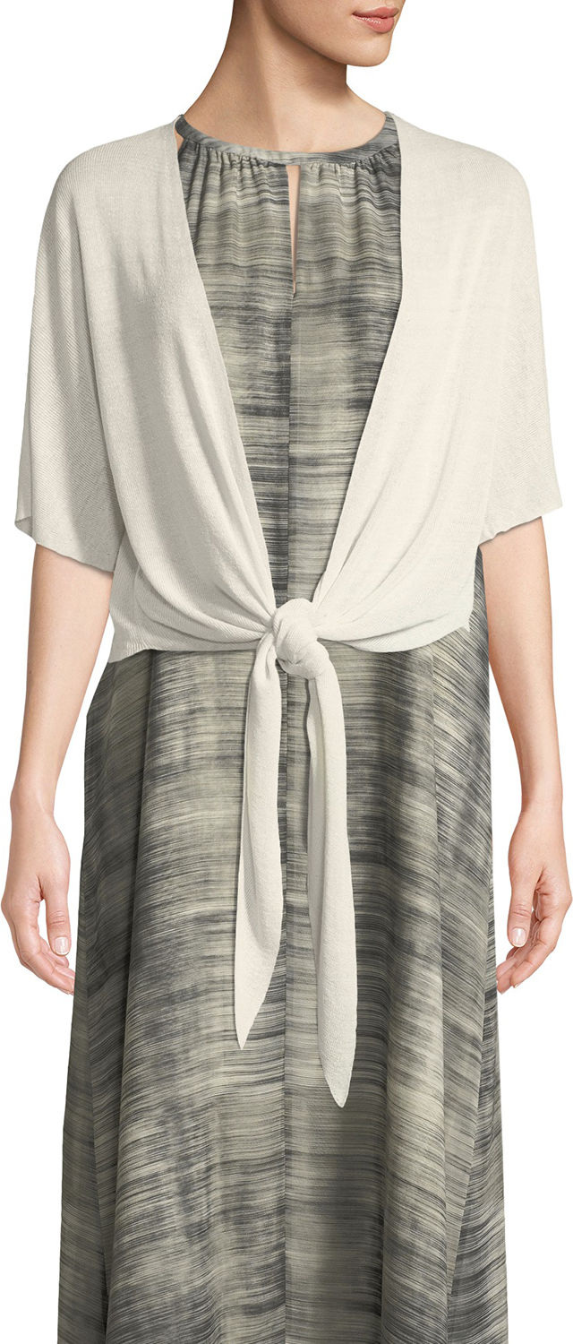 Eileen Fisher Fine Organic Linen Crepe Cardigan